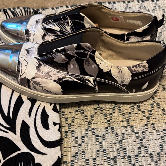 Ron White Black and Silver Floral Women's Sneakers - Picture 9 of 9